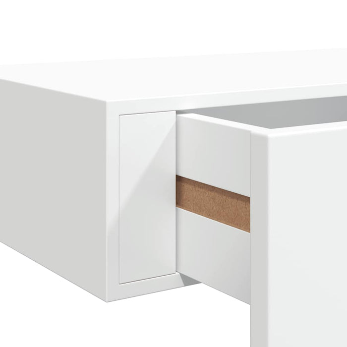 Raft de perete cu sertar, alb, 60x23,5x10 cm, MDF - WALTI WALTI