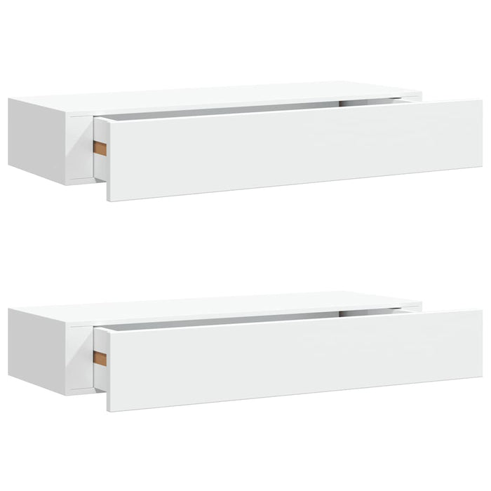Dulapuri de perete cu sertare 2 buc. alb, 60x23,5x10 cm MDF - WALTI WALTI