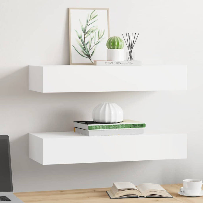 Dulapuri de perete cu sertare 2 buc. alb, 60x23,5x10 cm MDF - WALTI WALTI