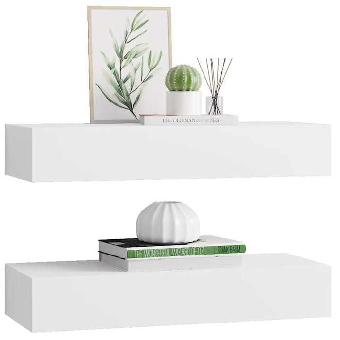 Dulapuri de perete cu sertare 2 buc. alb, 60x23,5x10 cm MDF - WALTI WALTI