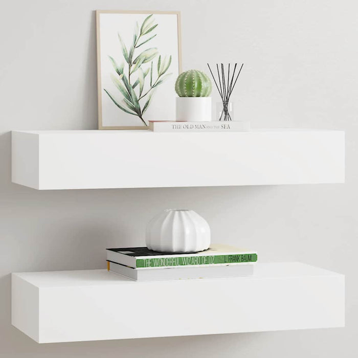Dulapuri de perete cu sertare 2 buc. alb, 60x23,5x10 cm MDF - WALTI WALTI