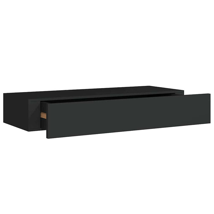 Dulap de perete cu sertar, negru, 60x23,5x10 cm, MDF - WALTI WALTI