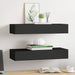 Dulapuri de perete cu sertare 2 buc. negru 60x23,5x10 cm MDF - WALTI WALTI