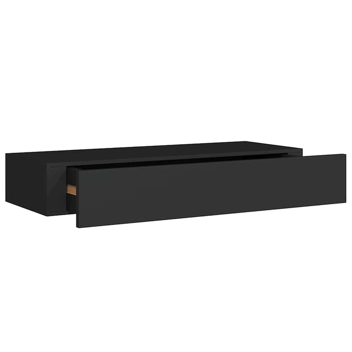 Dulapuri de perete cu sertare 2 buc. negru 60x23,5x10 cm MDF - WALTI WALTI