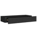 Dulapuri de perete cu sertare 2 buc. negru 60x23,5x10 cm MDF - WALTI WALTI