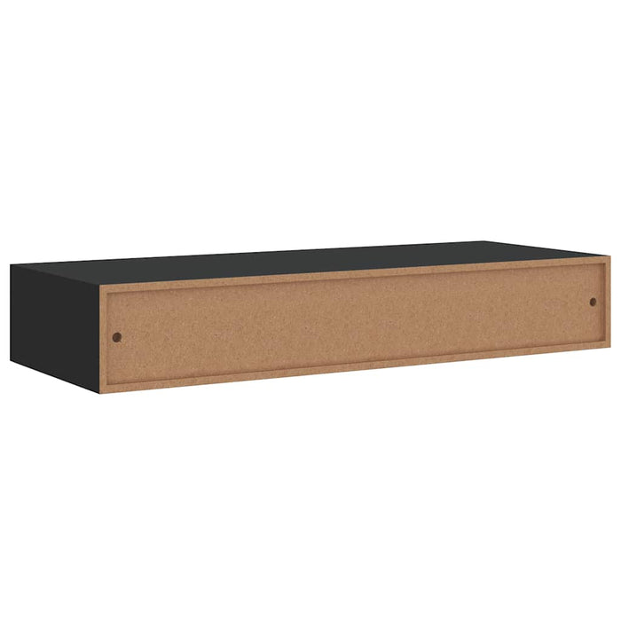 Dulapuri de perete cu sertare 2 buc. negru 60x23,5x10 cm MDF - WALTI WALTI
