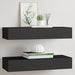 Dulapuri de perete cu sertare 2 buc. negru 60x23,5x10 cm MDF - WALTI WALTI