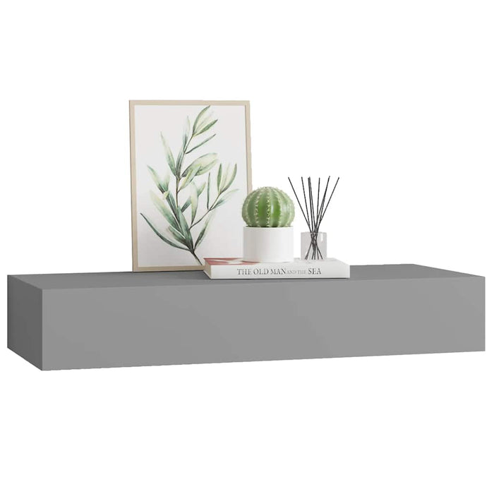Dulap de perete cu sertar, gri, 60x23,5x10 cm, MDF - WALTI WALTI