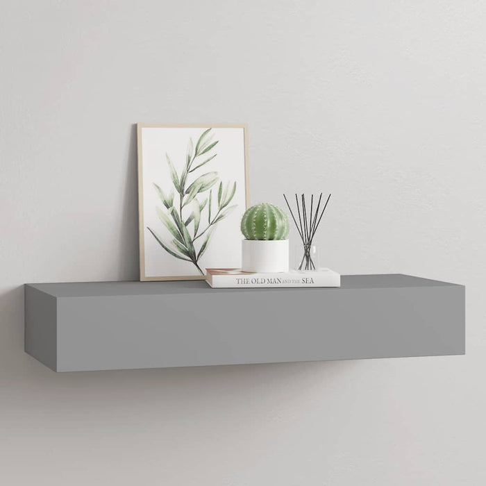 Dulap de perete cu sertar, gri, 60x23,5x10 cm, MDF - WALTI WALTI