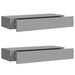 Dulapuri de perete cu sertare, 2 buc. gri, 60x23,5x10 cm, MDF - WALTI WALTI