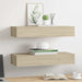 Dulapuri de perete cu sertare 2 buc. stejar 60x23,5x10 cm MDF - WALTI WALTI