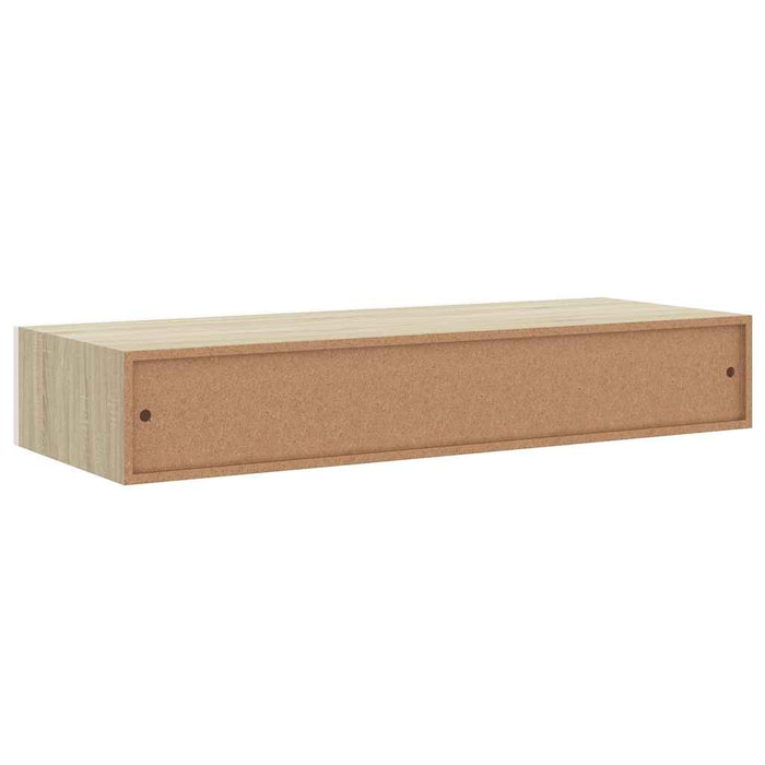Rafturi de perete pentru sertare, 2 buc., stejar și alb, 60x23,5x10cm, MDF WALTI