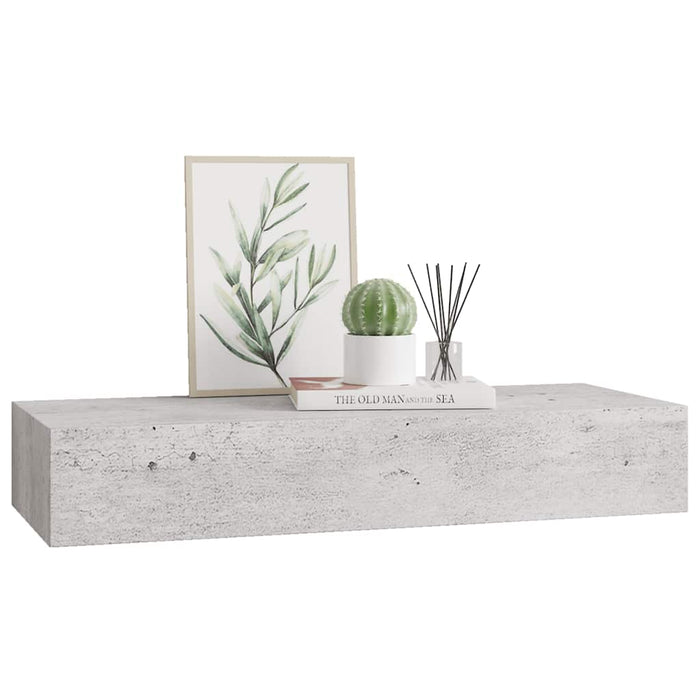 Dulap de perete cu sertar, gri beton, 60x23,5x10 cm, MDF - WALTI WALTI