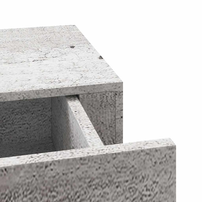 Dulap de perete cu sertar, gri beton, 60x23,5x10 cm, MDF - WALTI WALTI