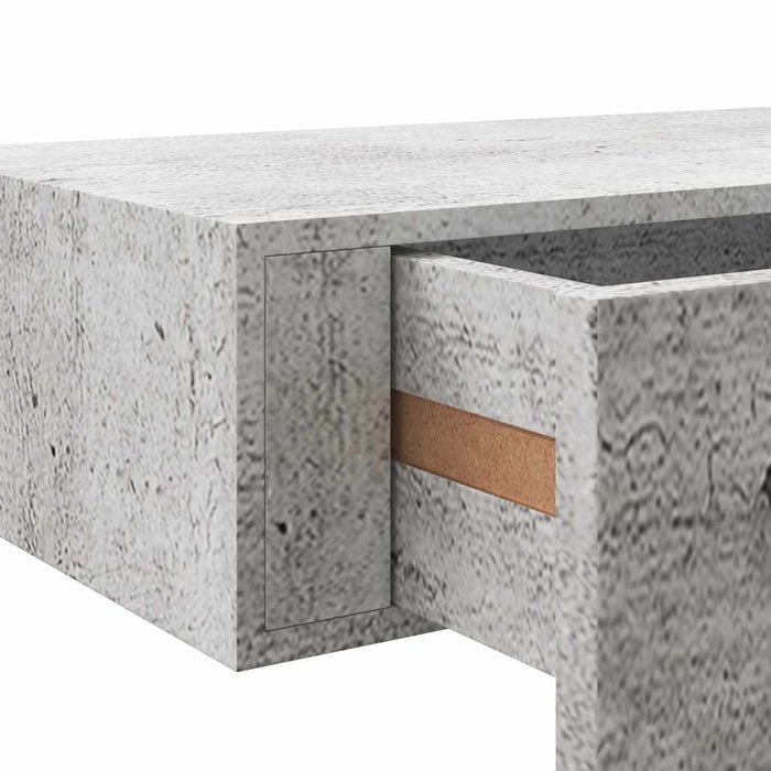 Dulap de perete cu sertar, gri beton, 60x23,5x10 cm, MDF - WALTI WALTI