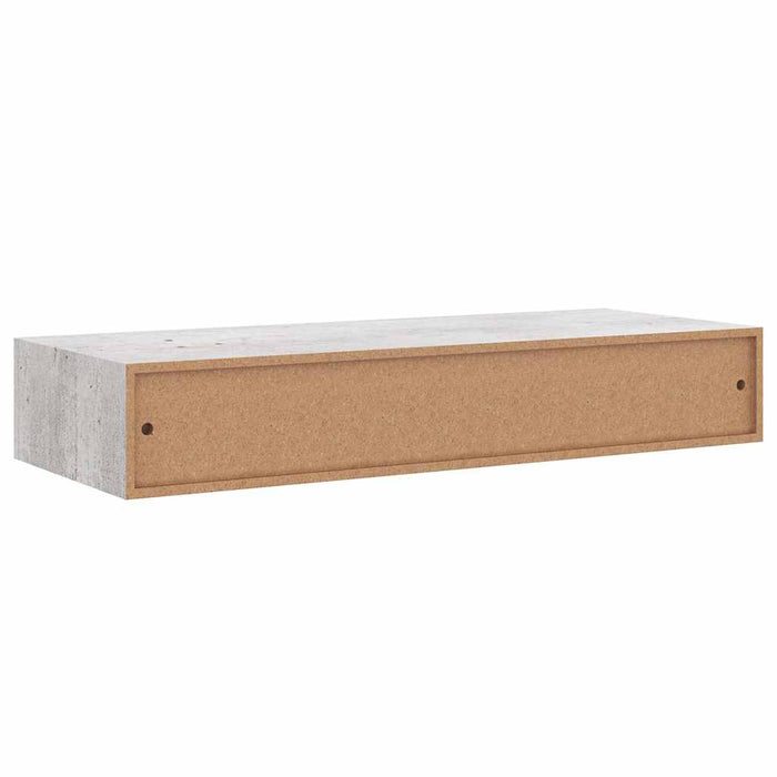 Dulapuri de perete cu sertar 2 buc. gri beton 60x23,5x10 cm MDF - WALTI WALTI