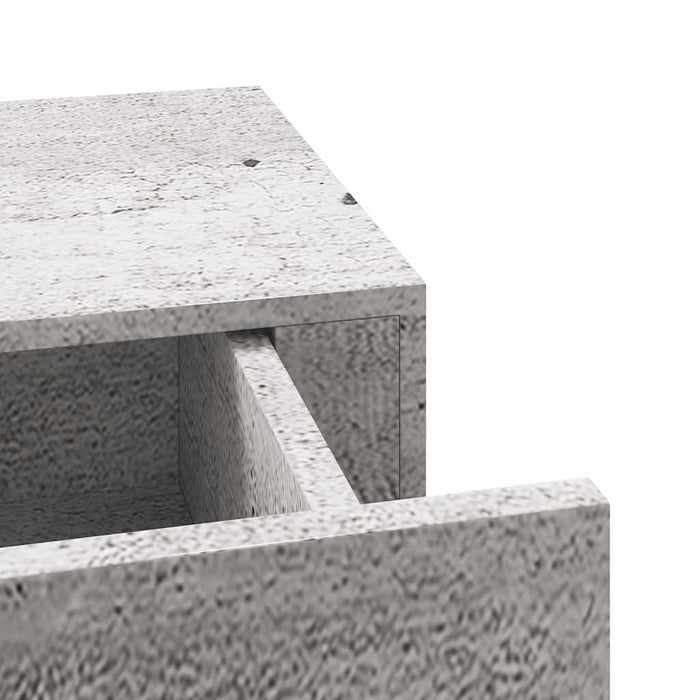 Dulapuri de perete cu sertar 2 buc. gri beton 60x23,5x10 cm MDF - WALTI WALTI