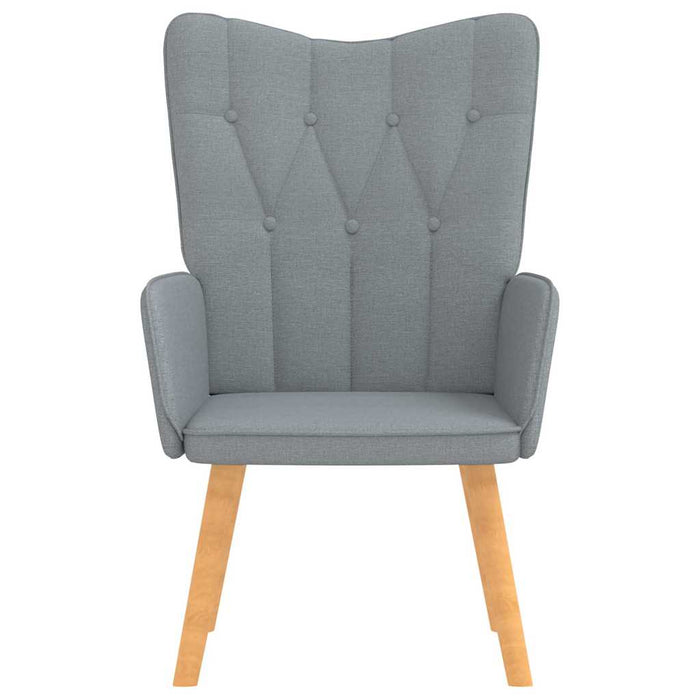 Scaun de relaxare, gri deschis, material textil WALTI