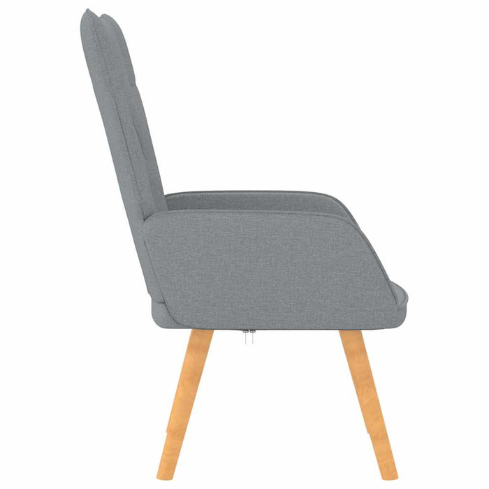 Scaun de relaxare, gri deschis, material textil WALTI