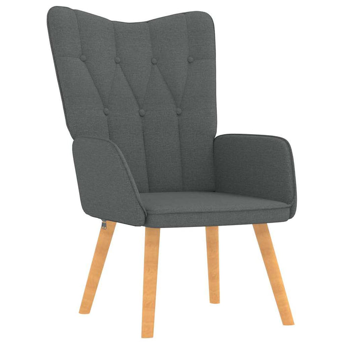 Scaun de relaxare, gri închis, material textil WALTI