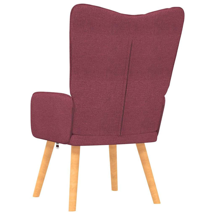 Scaun de relaxare, roșu vin, material textil WALTI