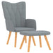 Scaun de relaxare cu taburet, gri deschis, material textil - WALTI WALTI