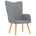 Scaun de relaxare cu taburet, gri deschis, material textil - WALTI WALTI