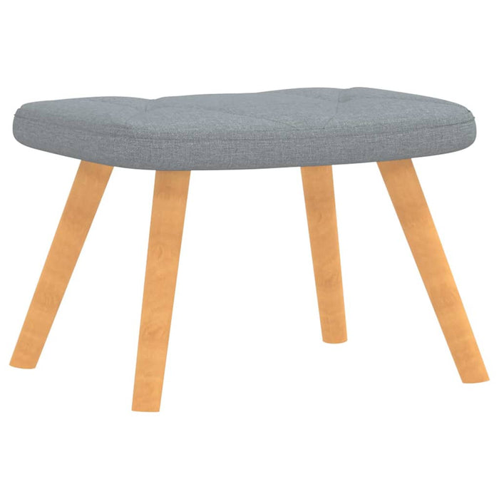 Scaun de relaxare cu taburet, gri deschis, material textil - WALTI WALTI