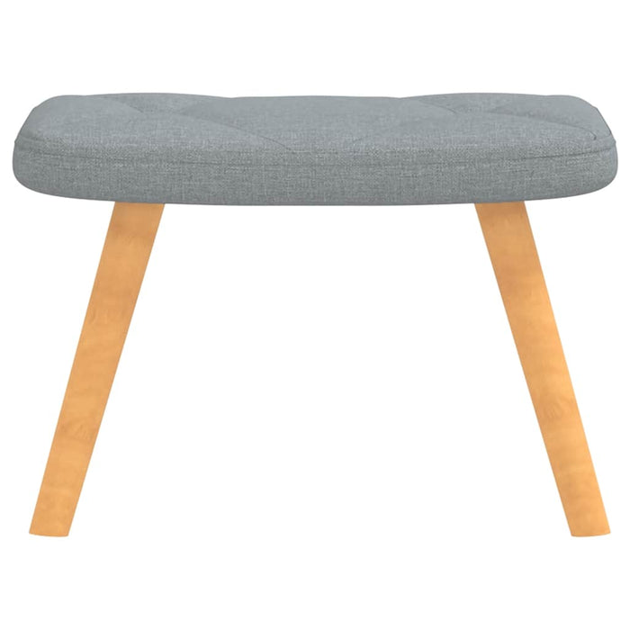 Scaun de relaxare cu taburet, gri deschis, material textil - WALTI WALTI