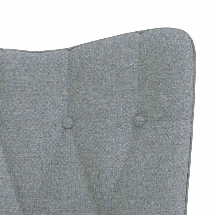 Scaun de relaxare cu taburet, gri deschis, material textil - WALTI WALTI