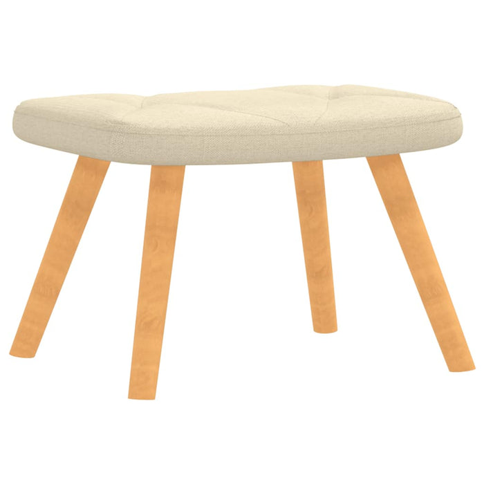 Scaun de relaxare cu taburet, crem, material textil - WALTI WALTI