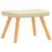 Scaun de relaxare cu taburet, crem, material textil - WALTI WALTI