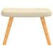 Scaun de relaxare cu taburet, crem, material textil - WALTI WALTI