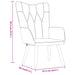 Scaun de relaxare cu taburet, crem, material textil - WALTI WALTI