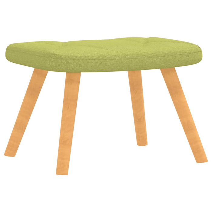 Scaun de relaxare cu taburet, verde, textil WALTI