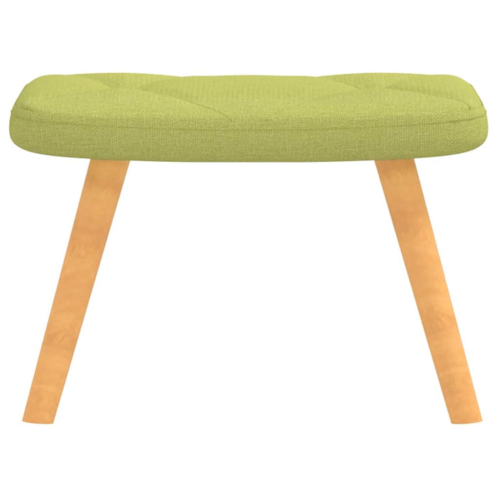 Scaun de relaxare cu taburet, verde, textil WALTI