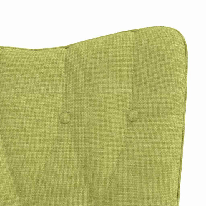 Scaun de relaxare cu taburet, verde, textil WALTI