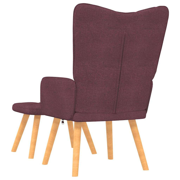 Scaun de relaxare cu taburet, violet, textil WALTI