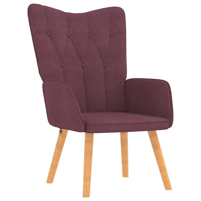 Scaun de relaxare cu taburet, violet, textil WALTI
