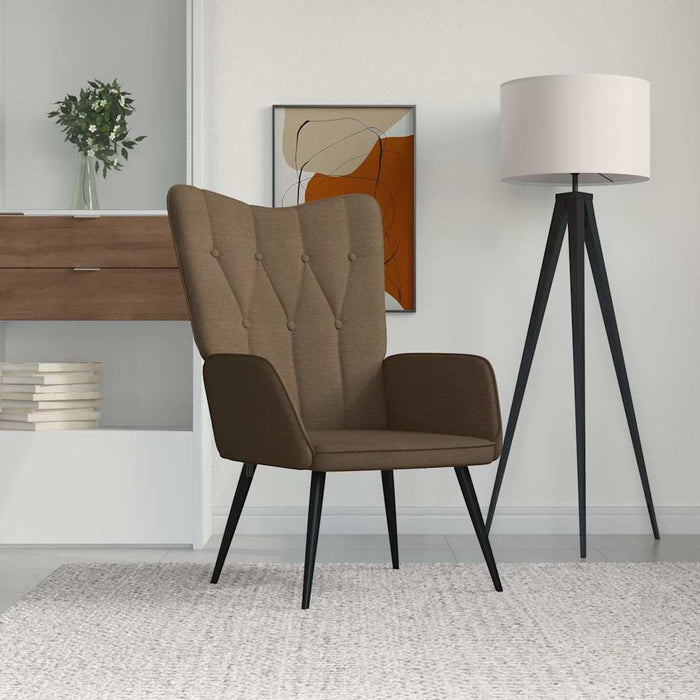Scaun de relaxare, maro, material textil WALTI
