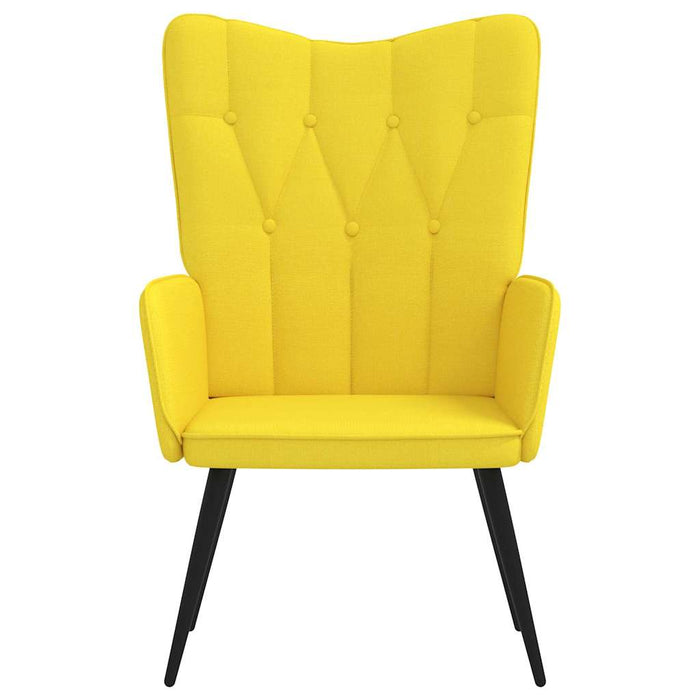 Scaun de relaxare, galben muștar, material textil WALTI