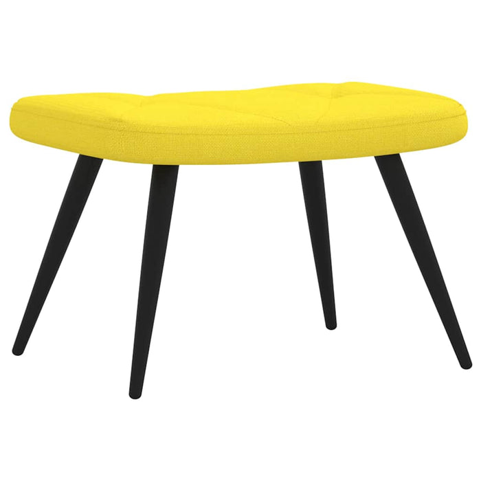 Scaun relaxare cu taburet, galben muștar, textil WALTI