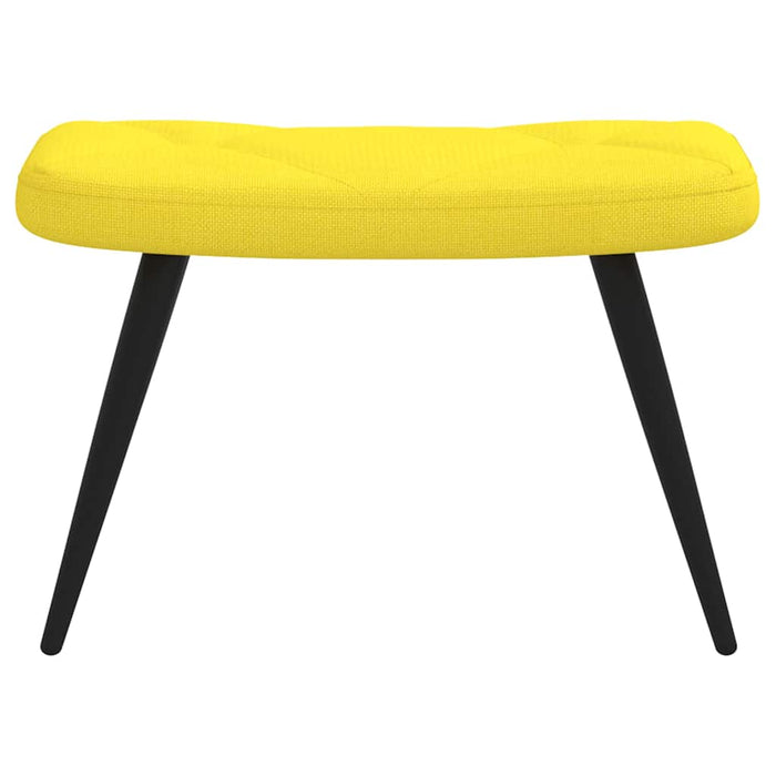 Scaun relaxare cu taburet, galben muștar, textil WALTI