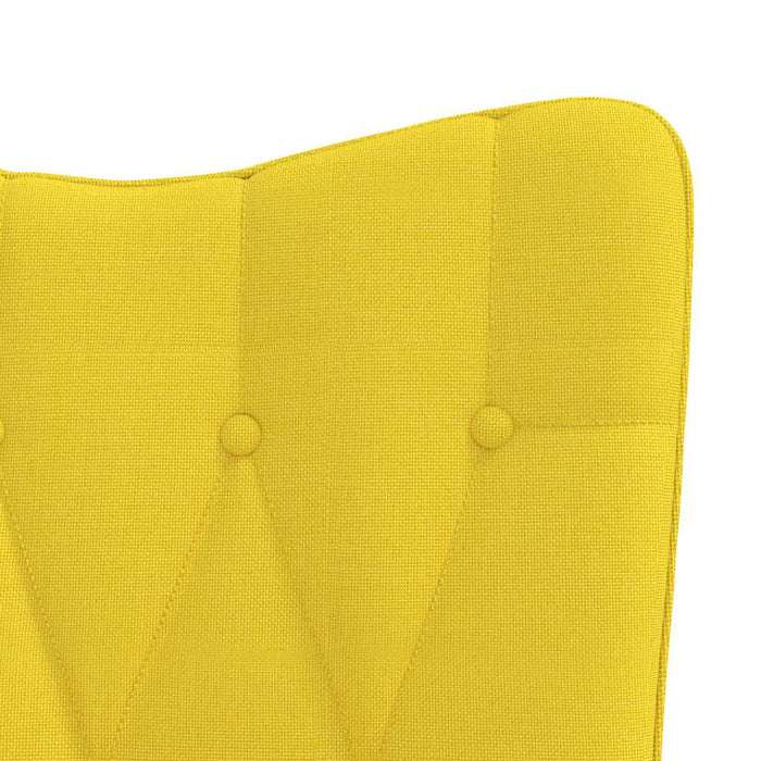 Scaun relaxare cu taburet, galben muștar, textil WALTI