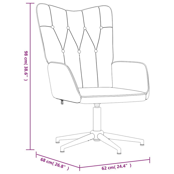 Scaun de relaxare cu taburet, crem, textil WALTI