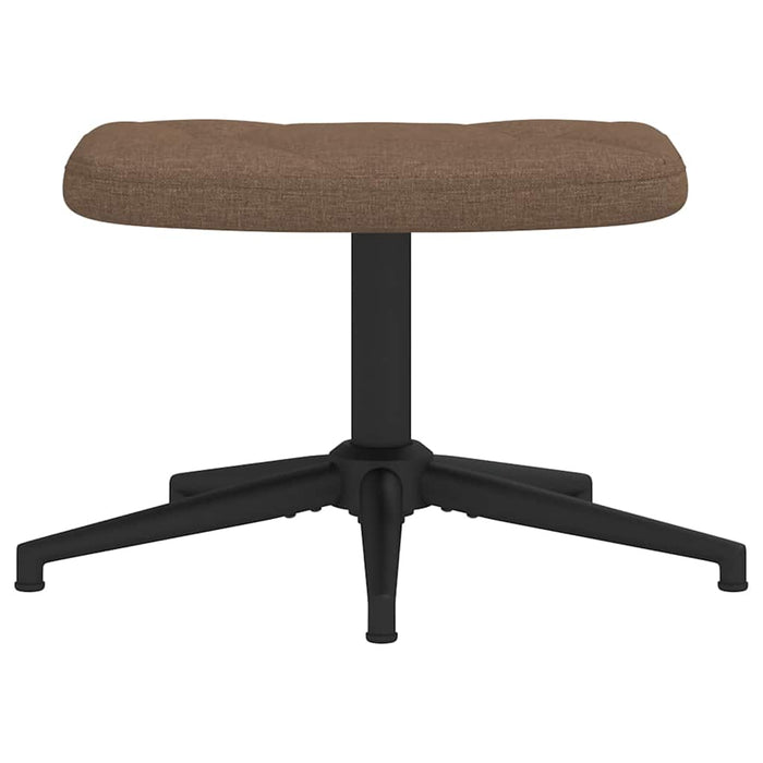 Scaun de relaxare cu taburet, maro, textil WALTI