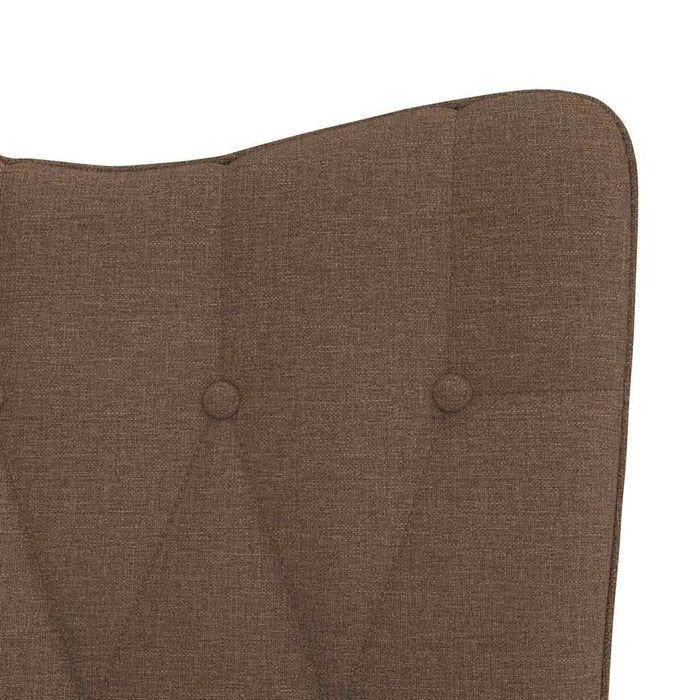 Scaun de relaxare cu taburet, maro, textil WALTI