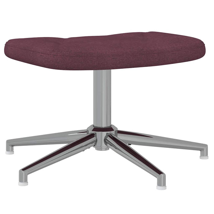 Scaun de relaxare cu taburet, violet, textil WALTI