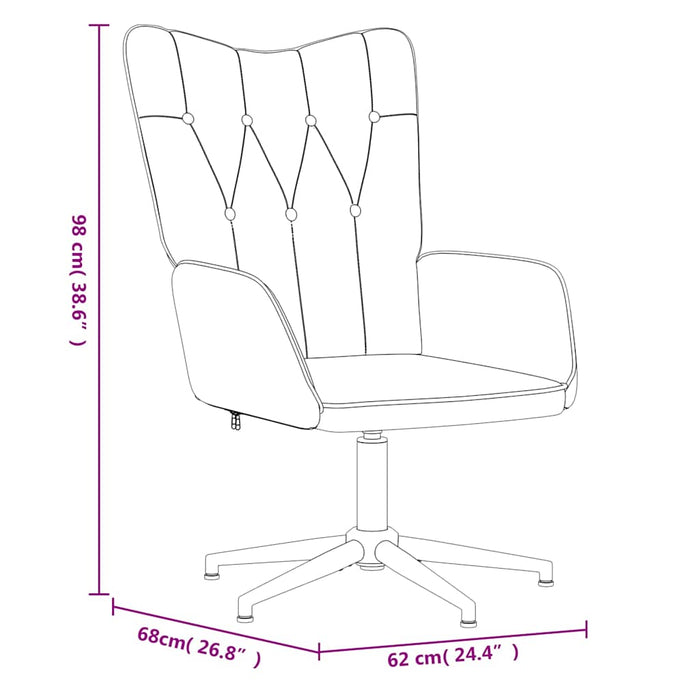Scaun de relaxare cu taburet, violet, textil WALTI