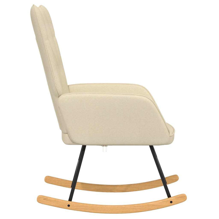 Scaun balansoar, crem, material textil WALTI